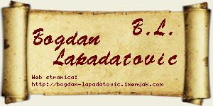 Bogdan Lapadatović vizit kartica